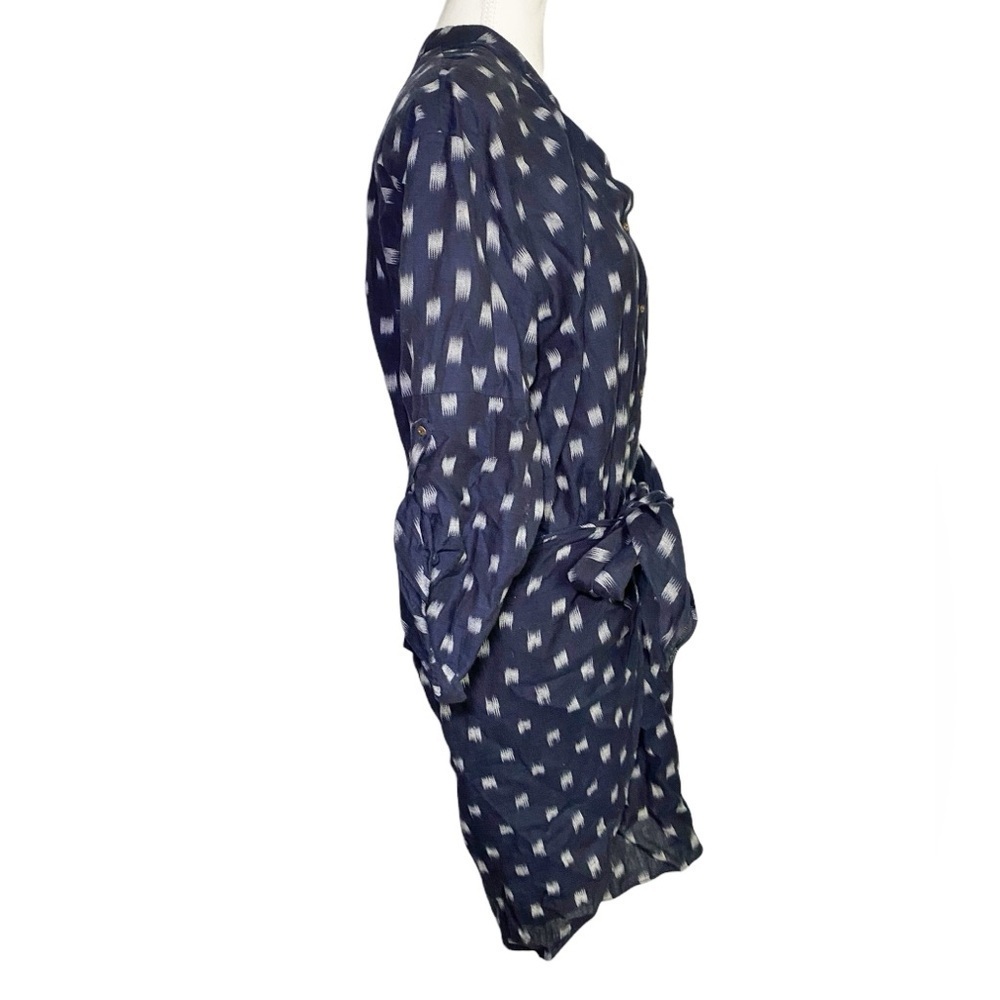 Ulla Johnson Blue White Indigo Ikat Print Corsica Dress - Picture 3 of 16